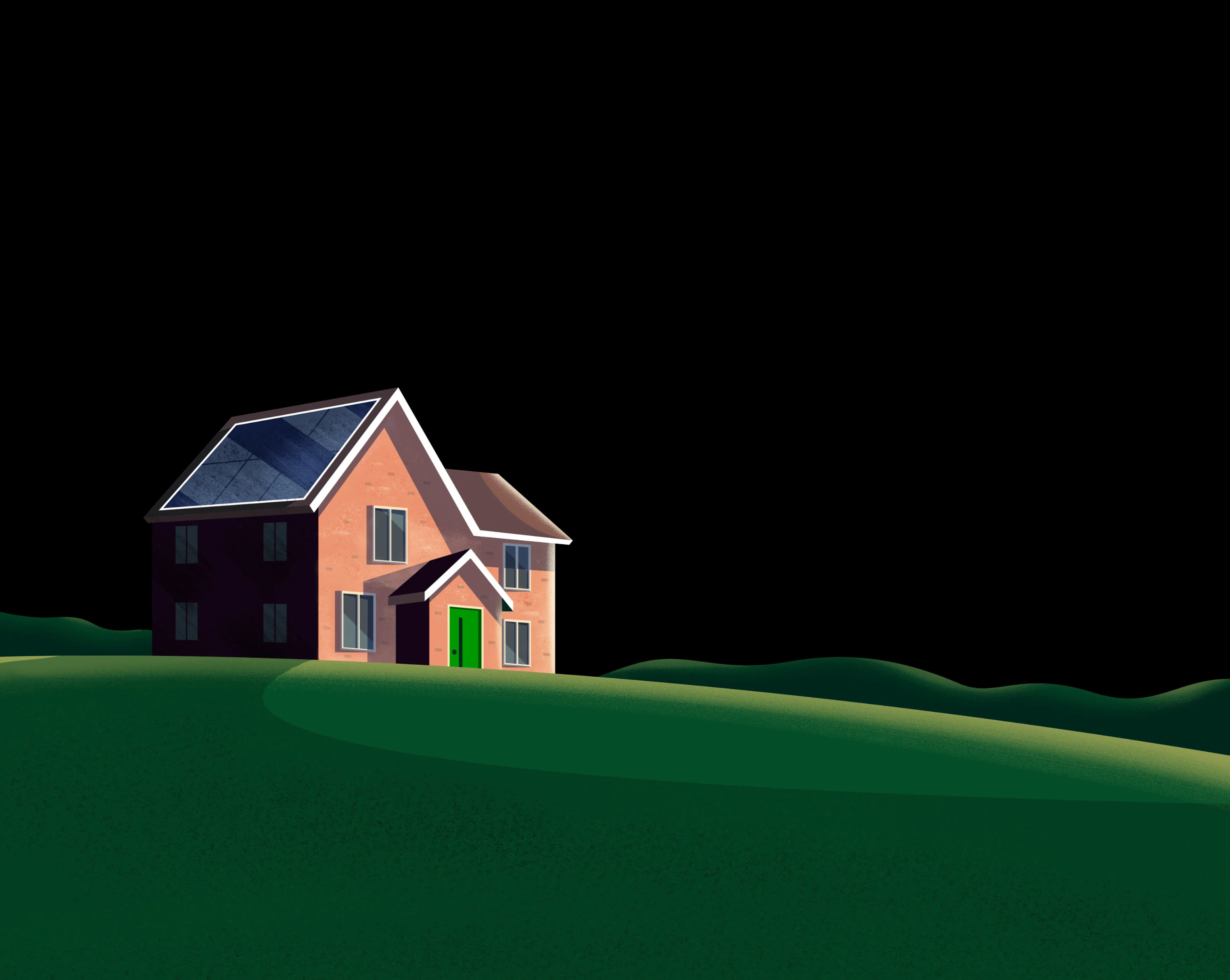 House with solar panels