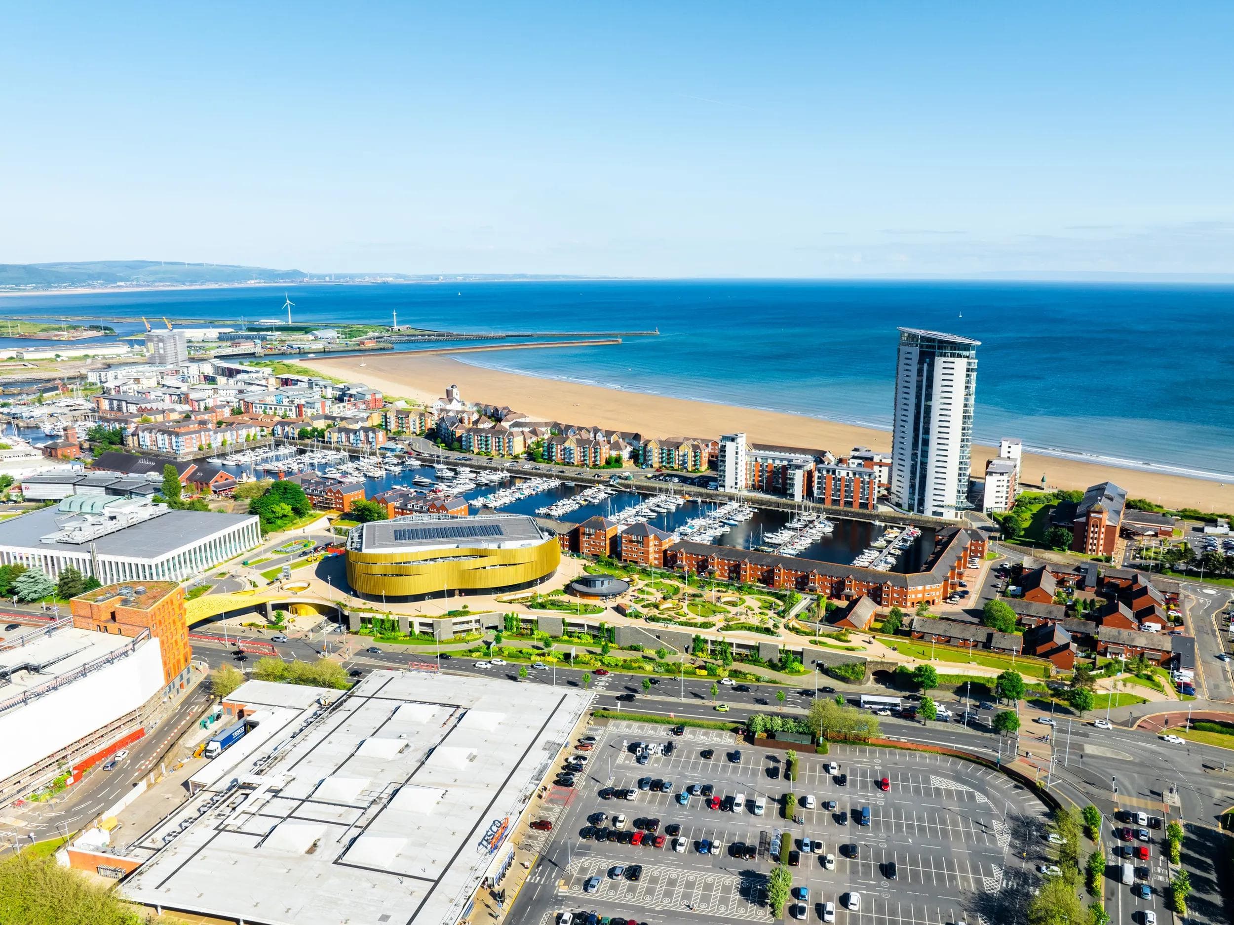 View of Swansea South Wales UK