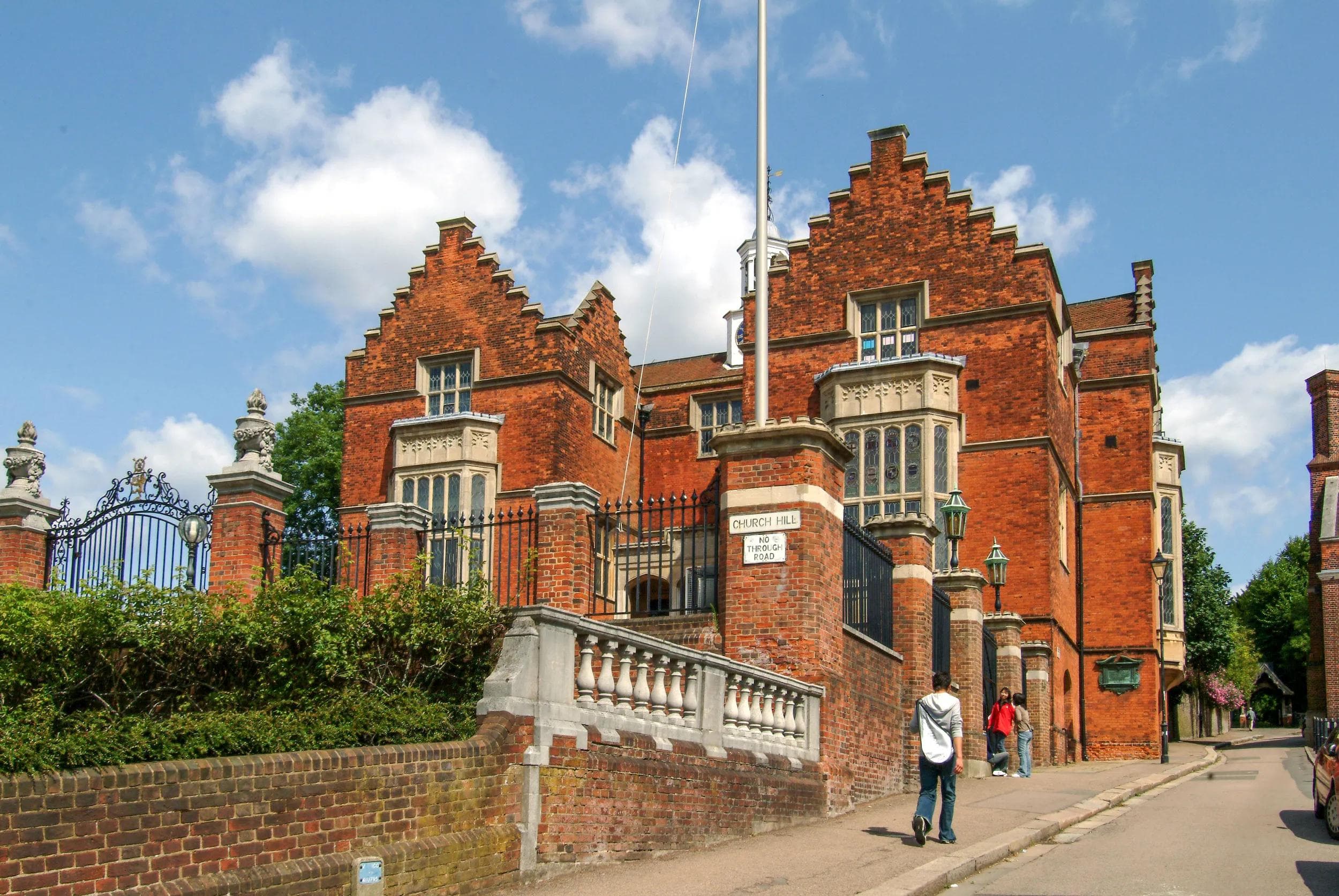 Harrow - London, United Kingdom - May 25, 2022: Harrow Old School frontage seen from street